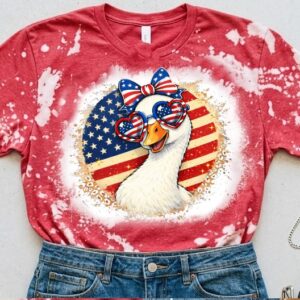 usa goose bleached t shirt