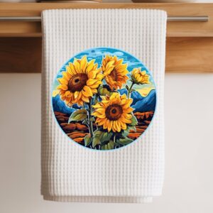 sunflowers towel