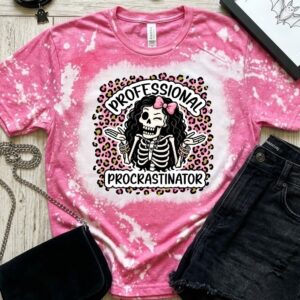 professional procrastinator bleached t shirt