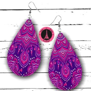 purple princess earrings