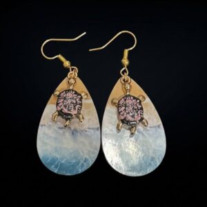 water turtle earrings