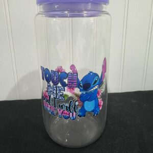touch me stitch glass tumbler