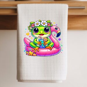 floating frog towel