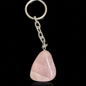 rose quartz keychain