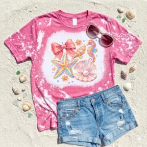beach bow bleached t shirt