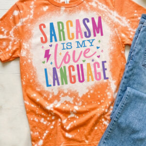 Sarcasm bleached t shirt