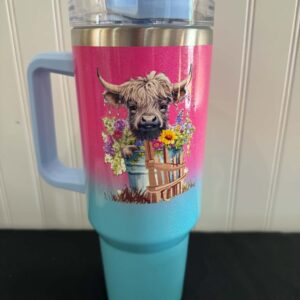 Cow in the tub 40oz tumbler