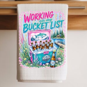 working on bucket list towel