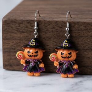 Pumpkin man earrings