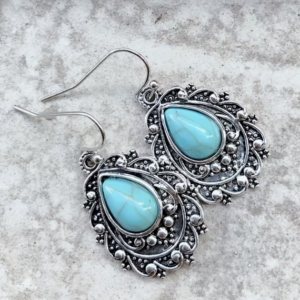 turqoise teardrop earrings
