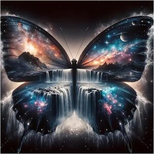 butterfly waterfalls diamond painting