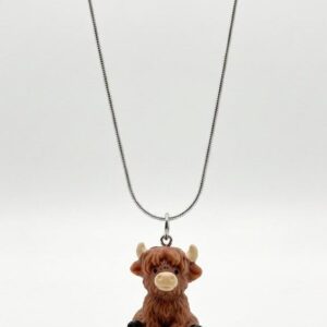 highland cow necklace