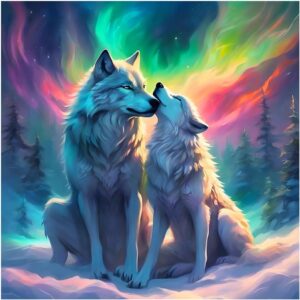 wolf love diamond painting