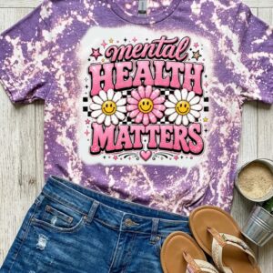mental  health bleached t shirt