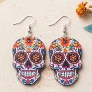 sugar skull earrings