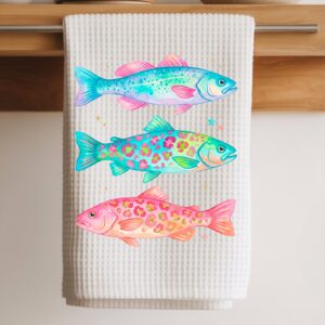 pretty fish towel