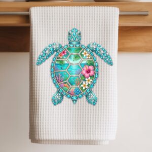 summer sea turtle towel