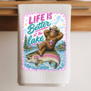 Life better at lake towel