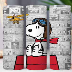 flying snoopy tumbler