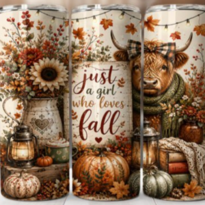 just a girl loves fall tumbler