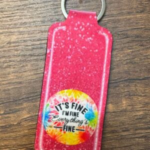 it's fine lip balm holder keychain