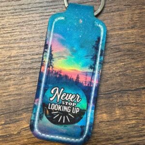 never stop lip balm holder keychain