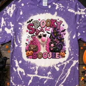 spooky but boujee bleached t shirt