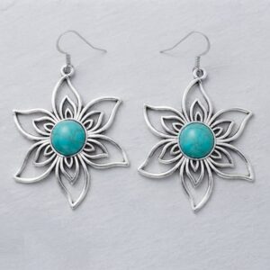 western flower earrings