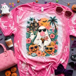tropical ghost bleached t shirt