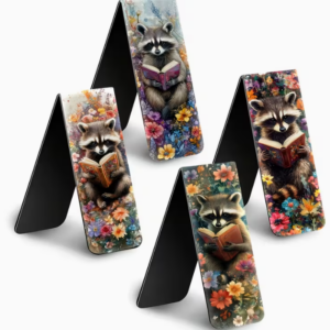 raccoons magnet bookmark set