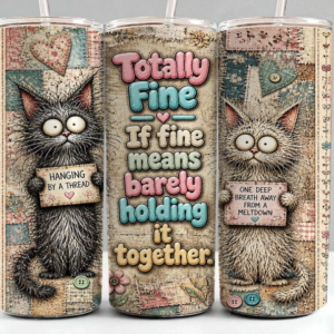 totally fine cats tumbler