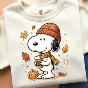 snoopy fall sweatshirt