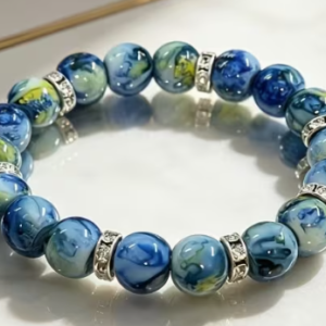 beaded blue bracelet