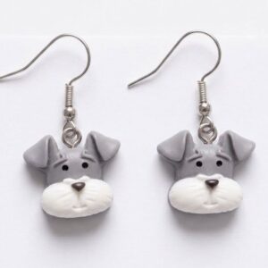 schnauzer dog earrings