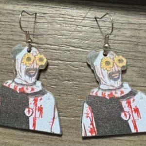 Terrifier clown earrings