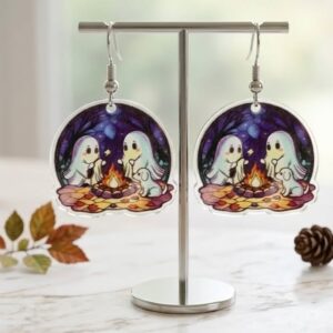 camping ghost earrings