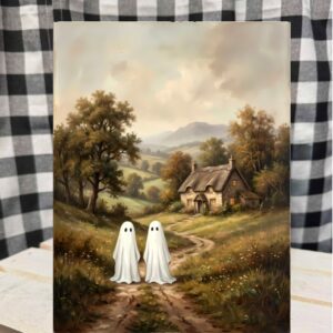 cottage ghosts metal sign