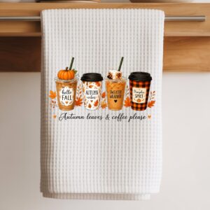 autumn leaves towel