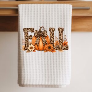 leopard fall towel