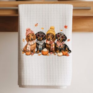 dachshund fall towel