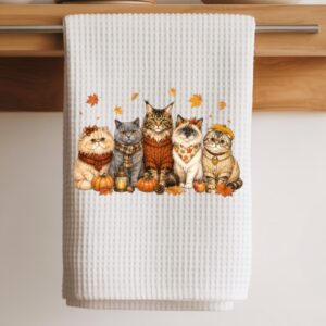 fall cats towel