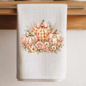 floral pumpkins towel