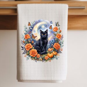 black cat towel