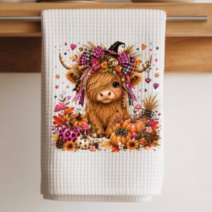 pretty pumpkin cow towel
