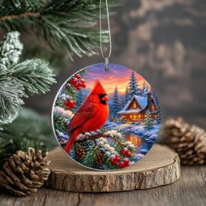 Cardinal Cabin Ornament