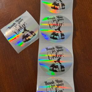 Thank you for your order ghost stickers large 3 inch