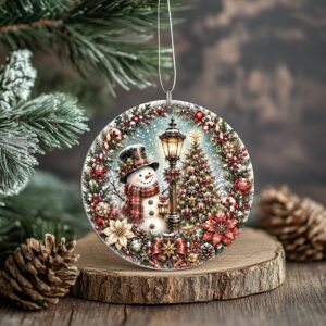 Snowman street light ornament