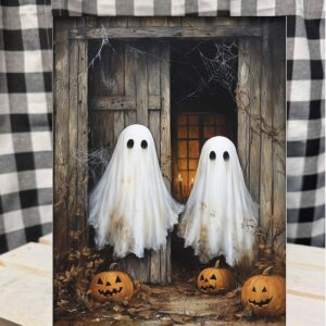 barn ghosts metal sign