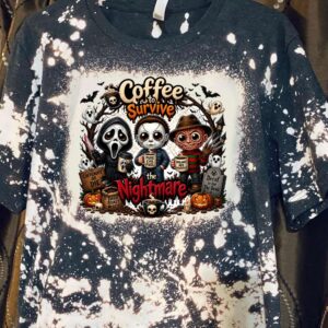 coffee to survive bleached t shirt