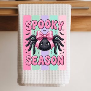 spooky season spider towel